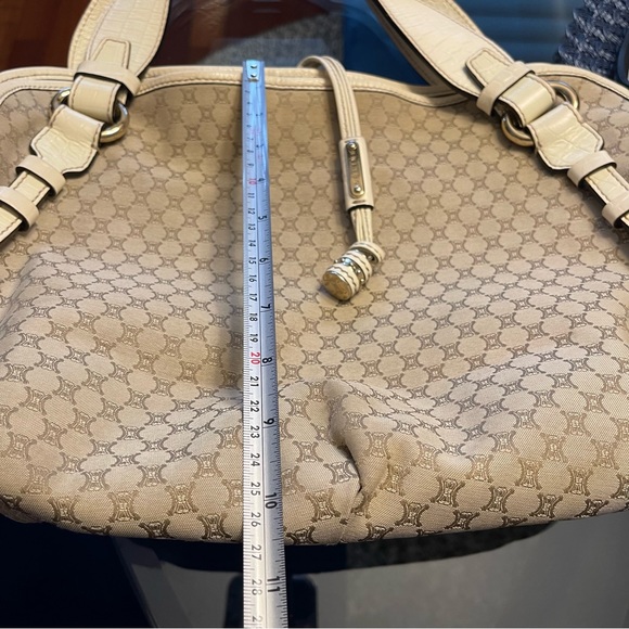 Celine Macadam Bittersweet Canvas Shoulder Bag - Picture 11 of 13